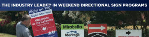 Weekend directional signs