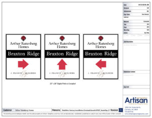 Weekend Directional Signs proof page