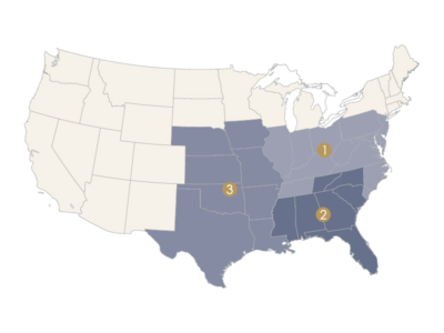Artisan Direct Territory Map