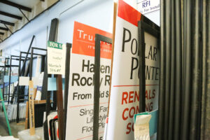Weekend Directional Sign Storage
