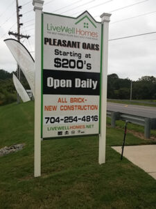 Example of Post and Panel Retail Signs