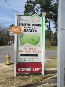Example of Post and Panel Retail Signs