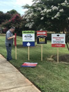 Weekend directional signs