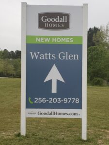 Posts cleaned up on 4x8 sign