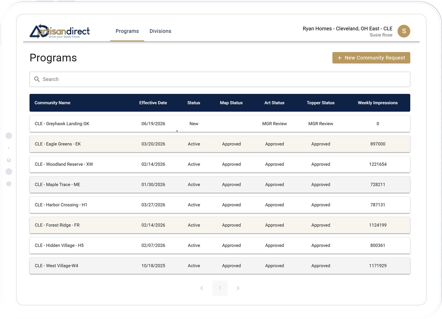 Customer Portal Dashboard