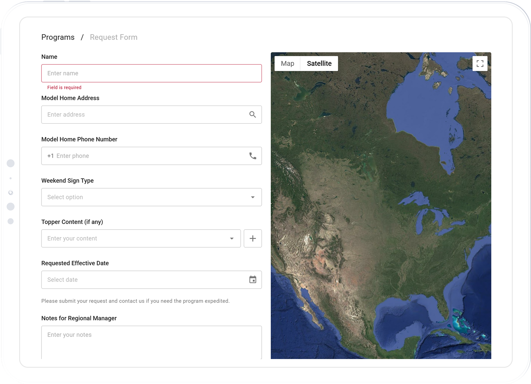 Customer Portal Request Form
